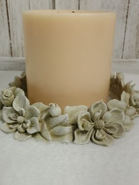 Magnolia Resin Decorative Candle Holder Flower Dish